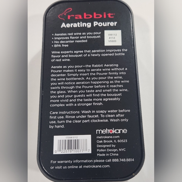New Rabbit Aerating Pourer - Picture 2 of 2